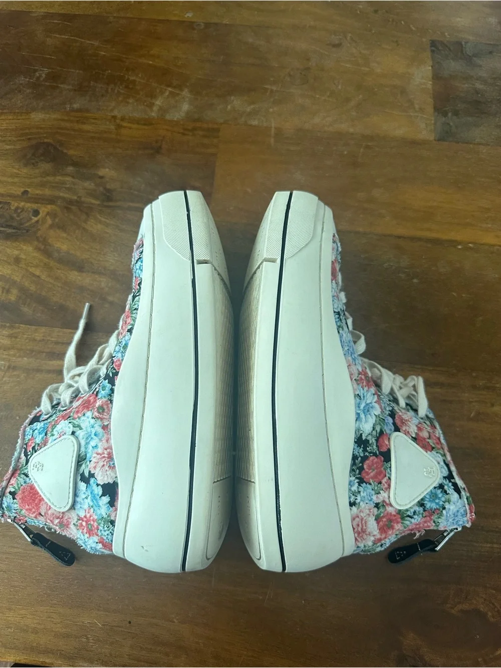 R13 Floral Canvas High-Top Platform Sneakers Nordstrom Exclusive ladies size‎ 9